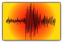 Diagram of earthquake vibrations 