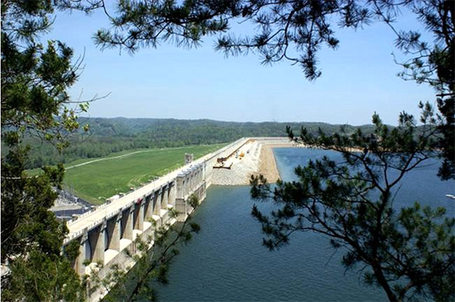 Image of fictitious Central City’s East Lake Dam