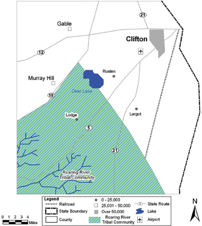 Map of Kane County showing locations of Railroad, State Boundary ...