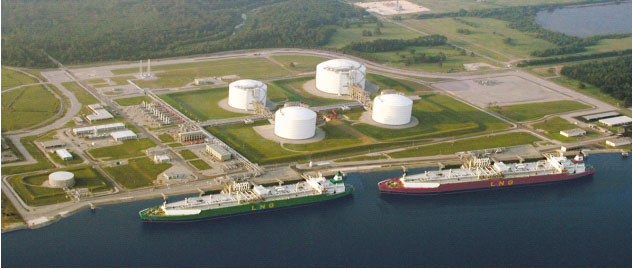 An image of the Masland Island LNG Facility.